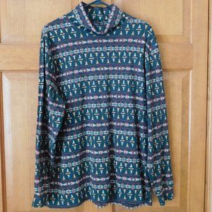 Lands End 100% cotton women's turtleneck size L